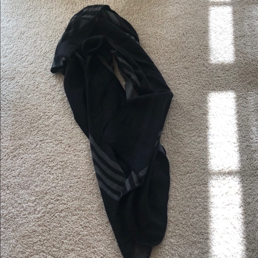Gray and black Reversable Shawl